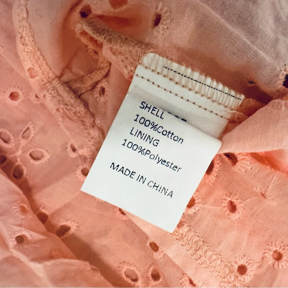 Eyelet Bows Pink Blouse - Picture 9 of 12